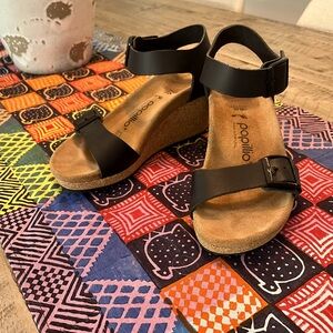 Black Leather Papillio Sandals